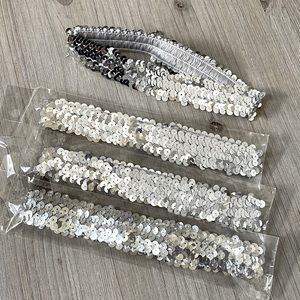 4 NEW Stretch Sequin Headbands